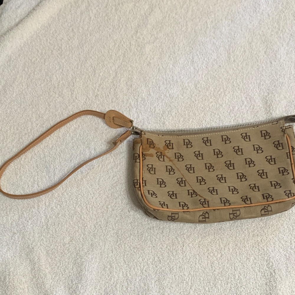 Dooney & Bourke Tan Monogram Wristlet